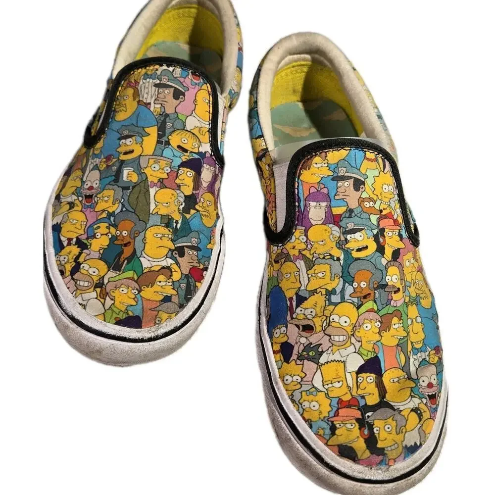 LIMITED EDITION The Simpsons VANS Slip-On 'Springfield' Mens Sz 5 Wmn 6.5 RARE